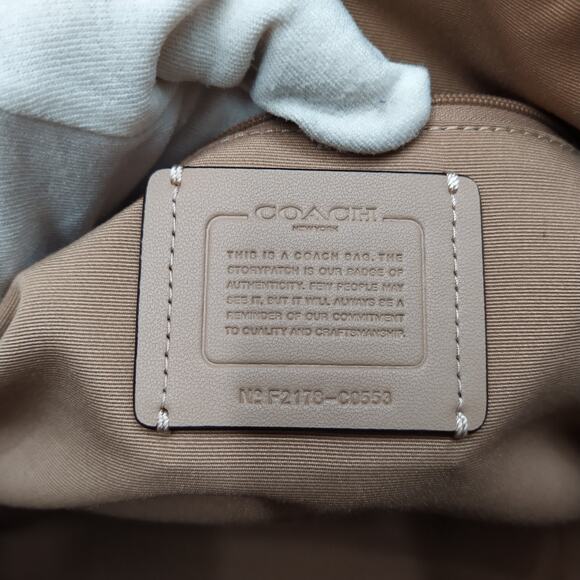 Coach Gallery Tote Bag In Signature Canvas With Hunting Fishing Plaid Print - Picture 12 of 16